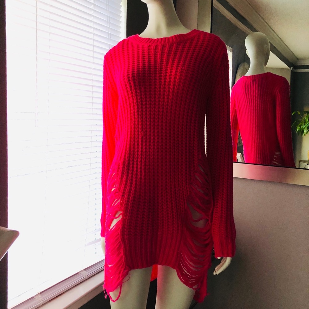 Pink distressed sweater (sorry sold elsewhere 12/26)
